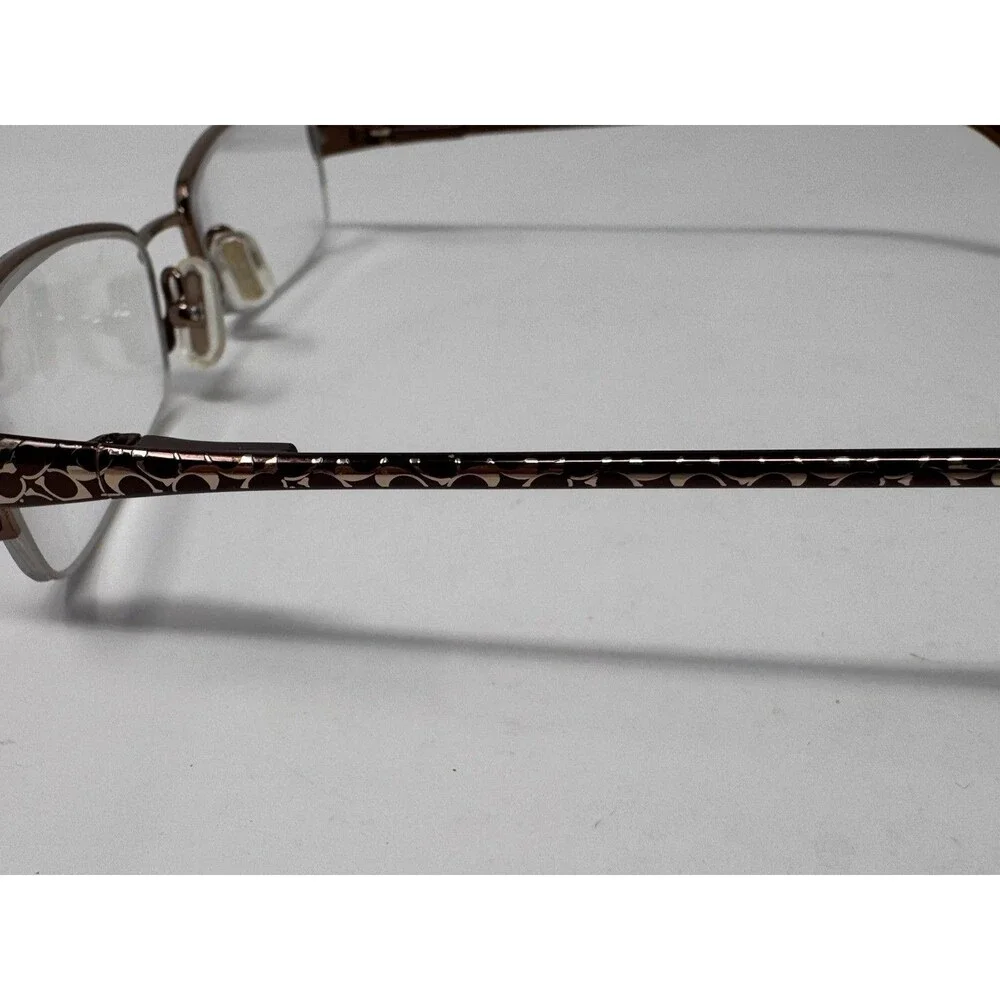 Coach Moira 1010 Eyeglass Frames Only 50-16-135 Metallic Half Rim Authentic